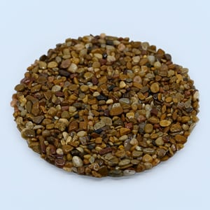 Apache pebble epoxy blend sample – natural stone carpet flooring overlay