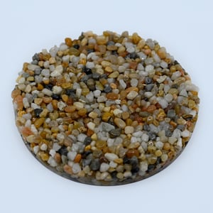 Pearl 50 – Coral 50 pebble epoxy blend sample for driveways, patios, and pool decks