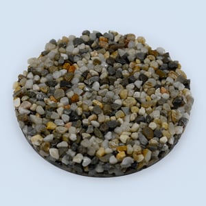 Pearl 50 Gray Blend 50 pebble epoxy flooring sample with pearl and gray tones