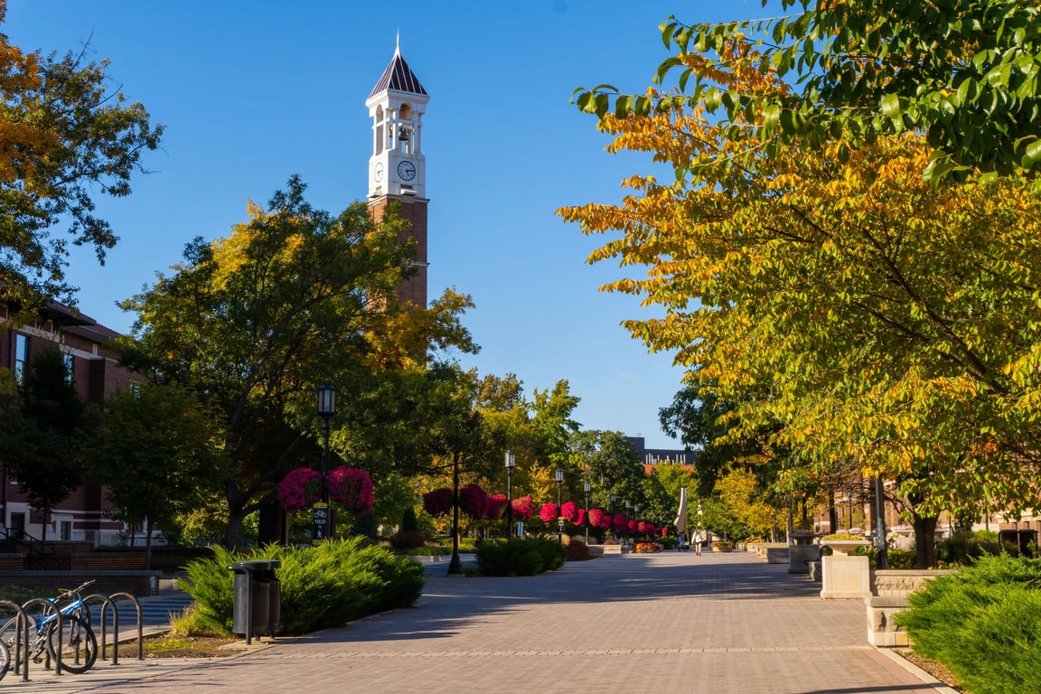 Purdue University Bell Tower in West Lafayette, Indiana — Spectrum Property Solutions local cash home buyers