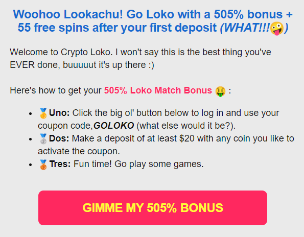 crypto lko welcome bonus