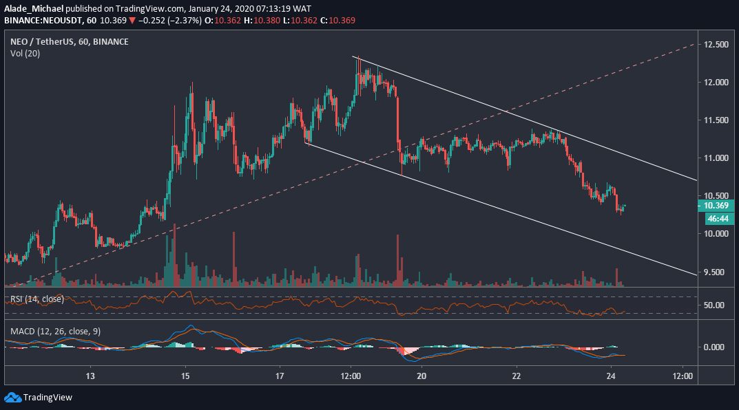 NEO 1h Chart