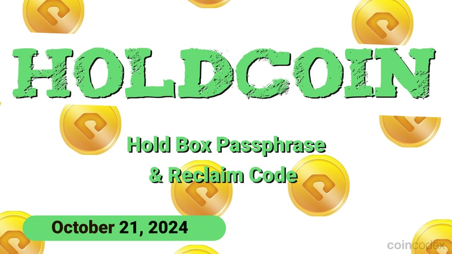 HoldCoin Daily Combo and Reclaim Code for October 21, 2024