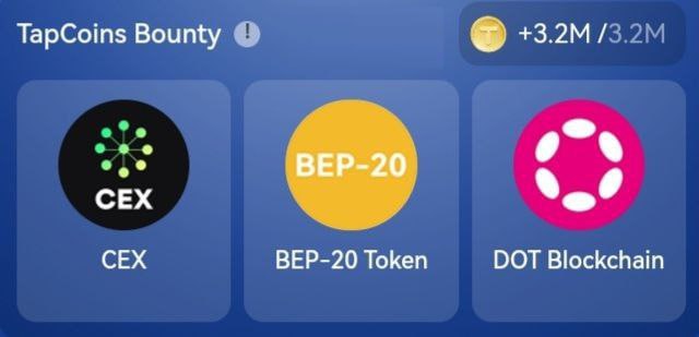 tapcoin daily bounty bonus