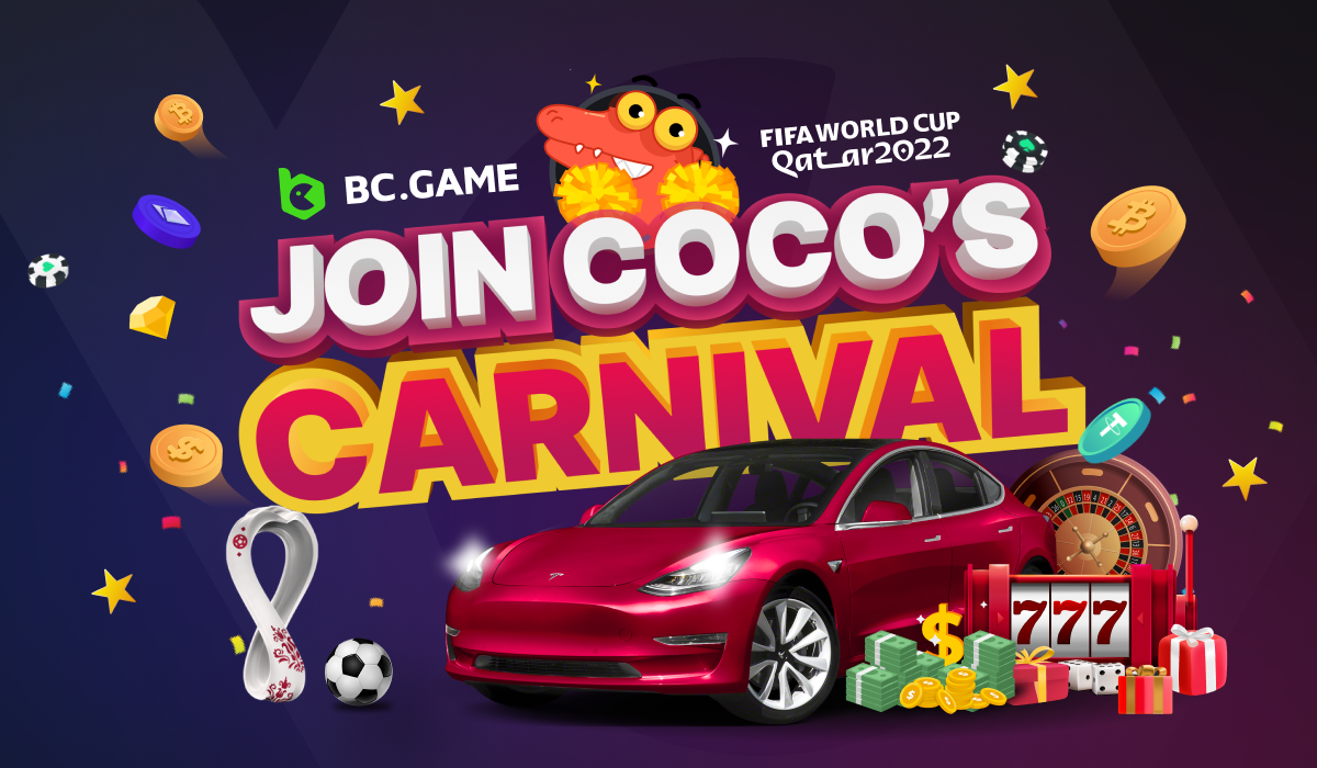 Join Coco’s Carnival Now and Win Up To $2,100,000 or a TESLA