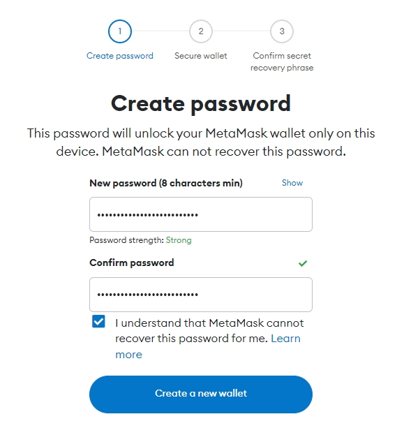 Create a password