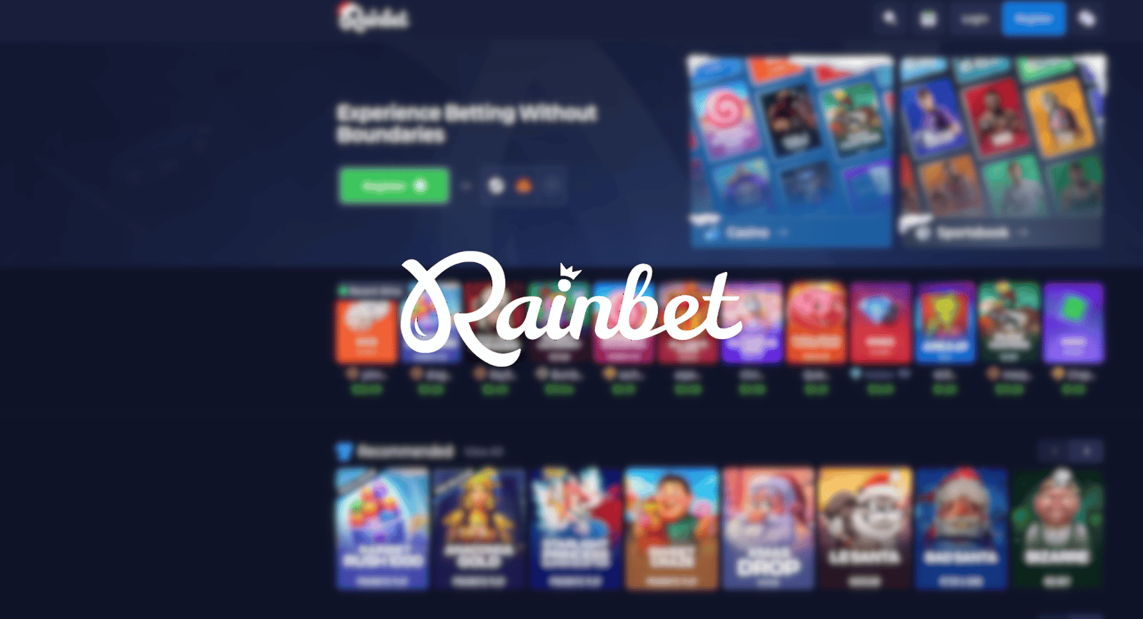 Rainbet App Interface on Mobile Device