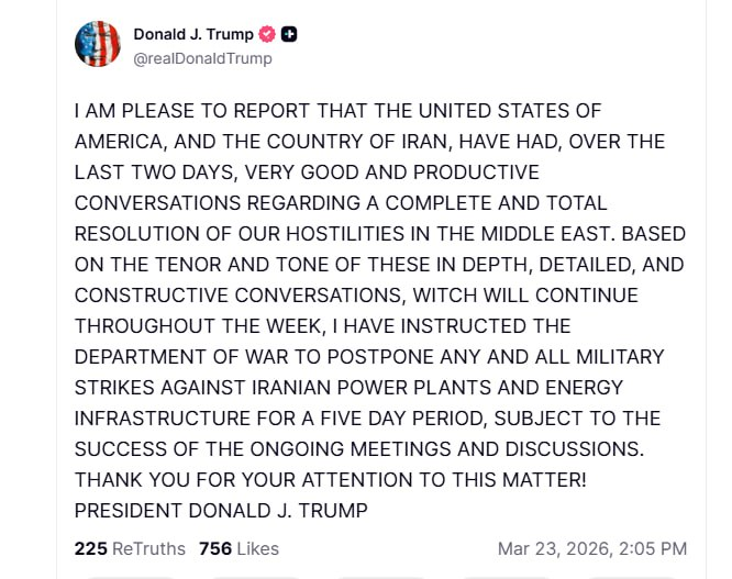 Trump post on truth social