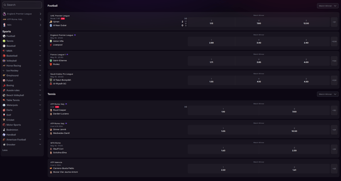 Dexsport betting