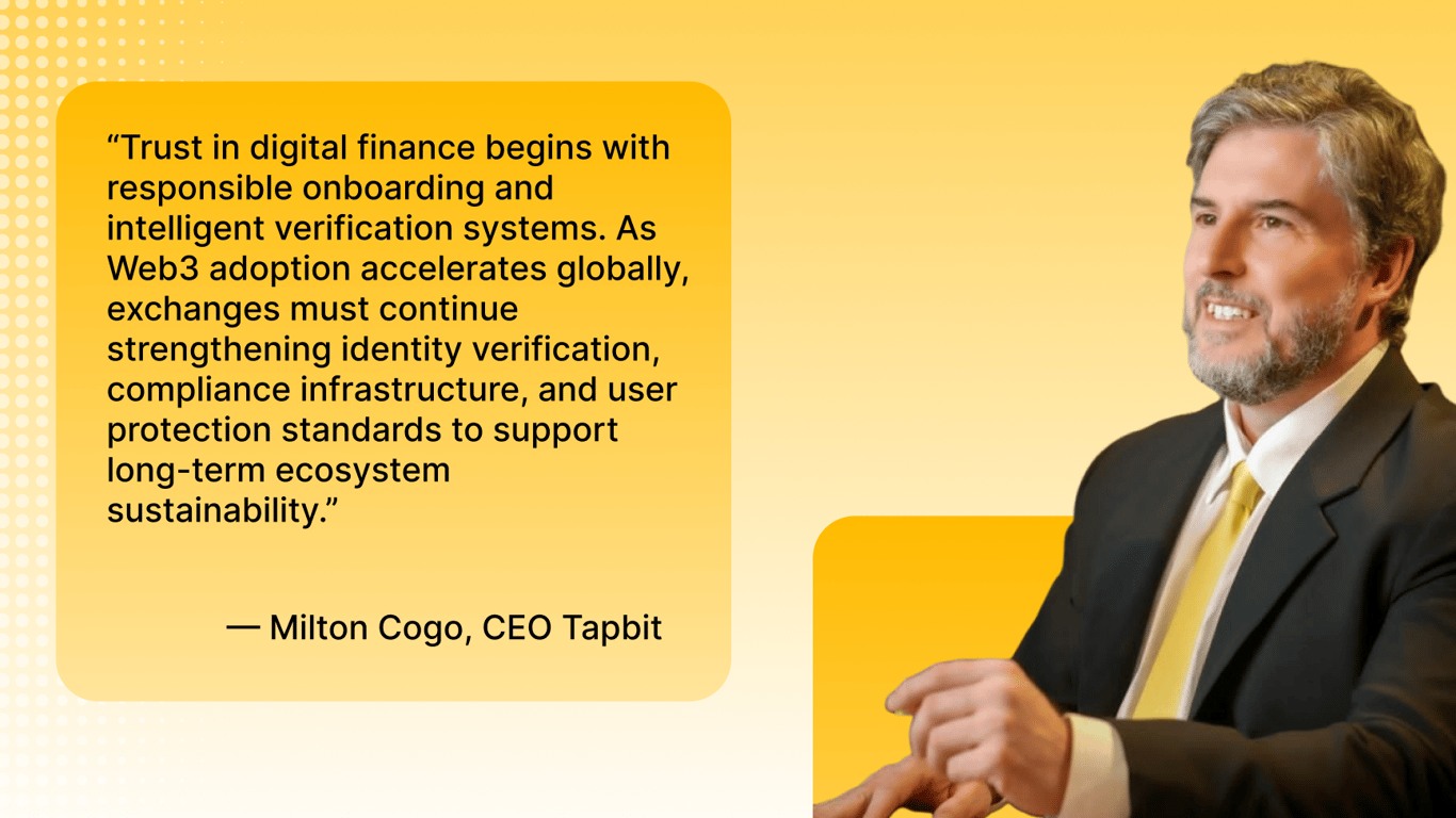 Milton Cogo CEO Tapbit Quote