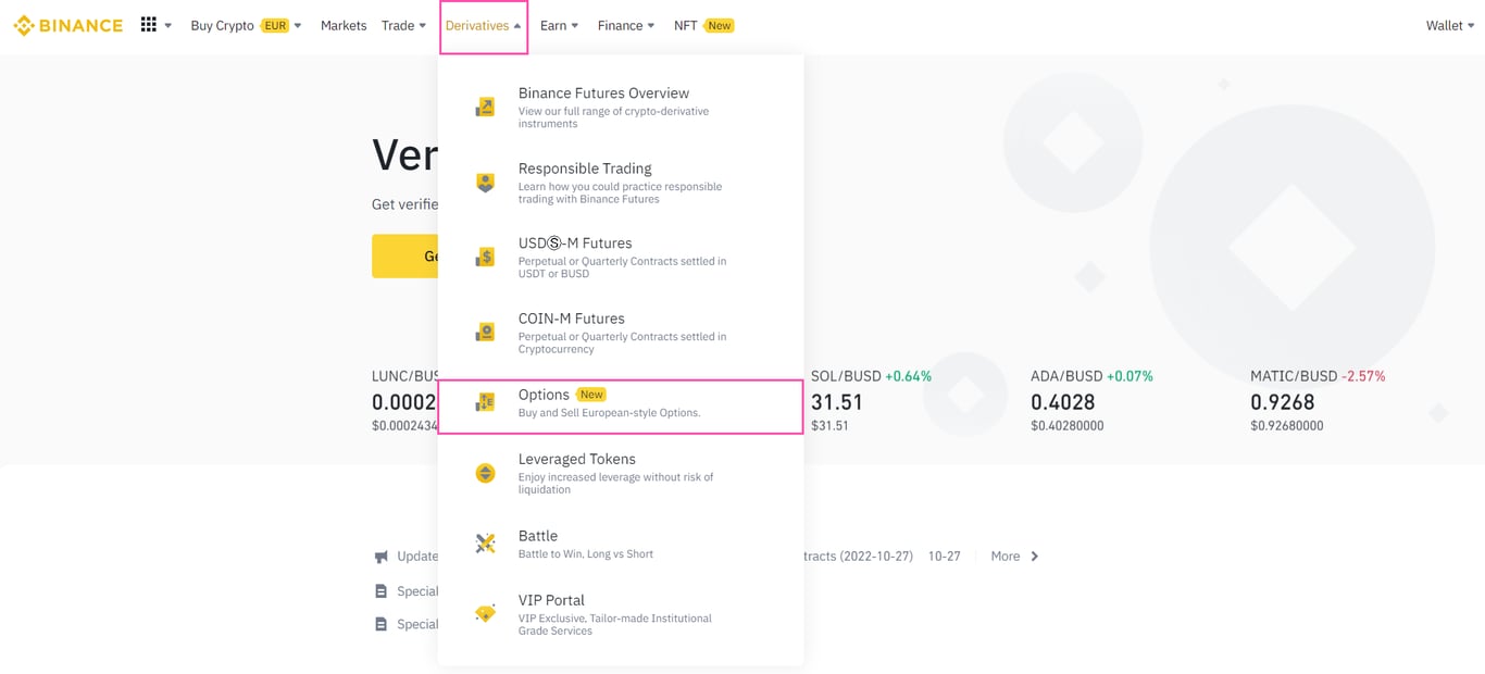 Binance Options