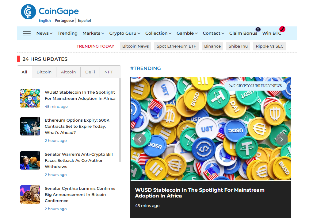 coingape homepage