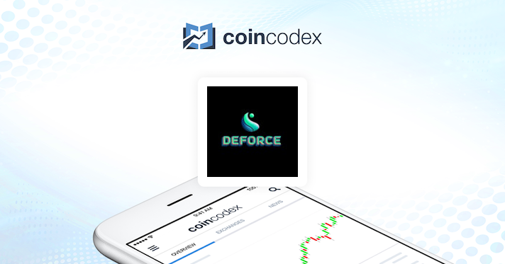 DeForce Price: Live DFE/USD Rate, Market Cap & DFE Price Chart | CoinCodex