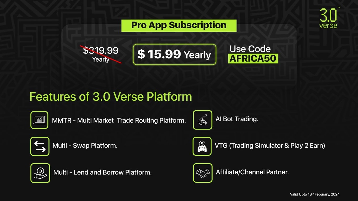 Revolutionizing the Digital Asset Landscape: 3.0 Verse extends its presence  in Nigeria, Spearheading Crypto Adoption and Education Initiatives |  CoinCodex