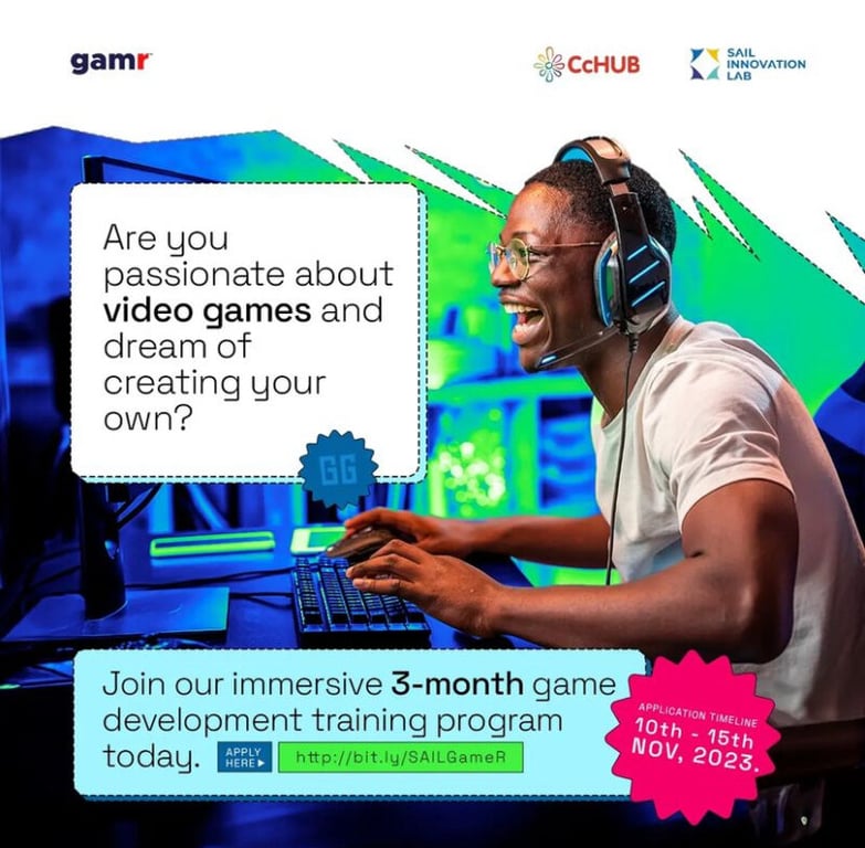 Gamr Africa Launches Game Development Program in Partnership with CcHUB and SAIL Innovation LaB