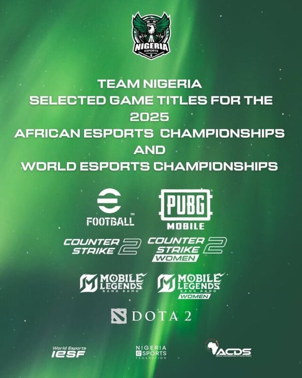Team Nigeria Takes Flight: The Hawks Gear Up for 2025 Esports Championships
