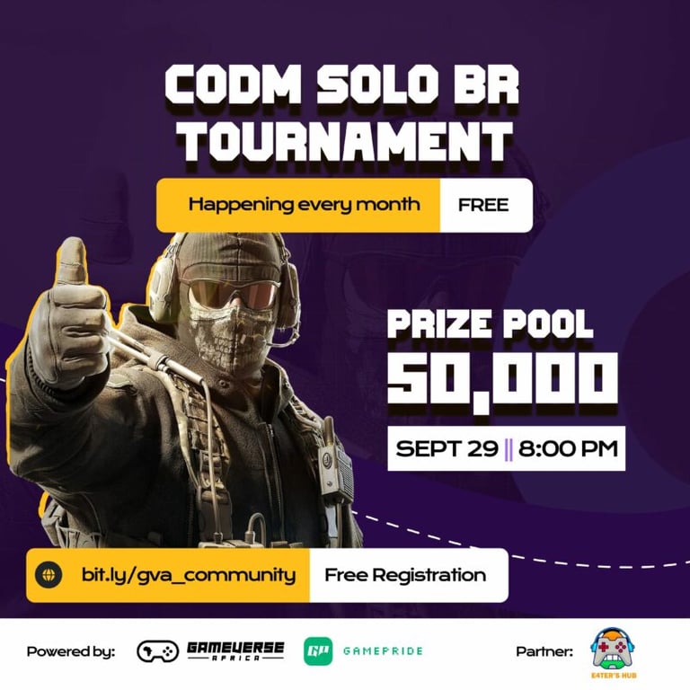 Countdown to the Gameverse Africa CODM SOLO BR Tournament – September Edition!