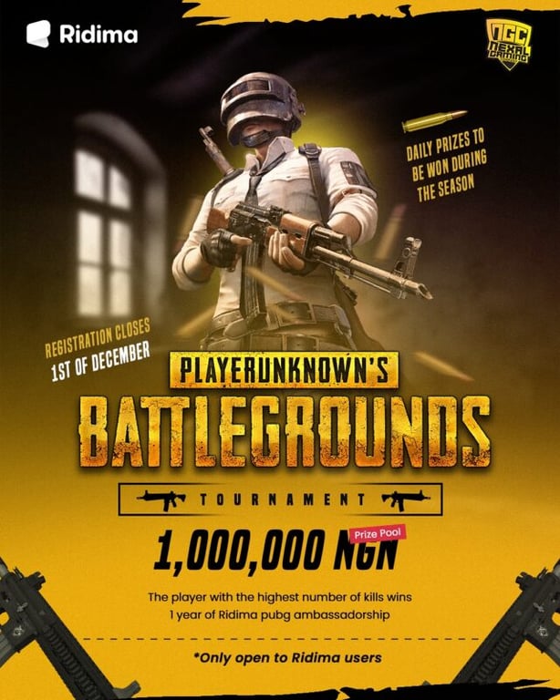 Battle for Glory: Ridima’s ₦1 Million PUBG Mobile Tournament Kicks Off!