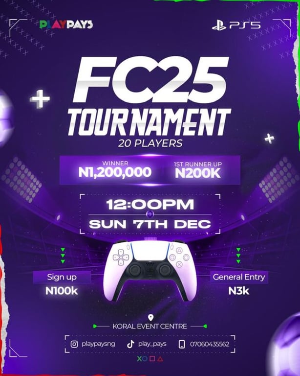 PlayPays EAFC 25 Tournament Hits Port Harcourt for the 3rd time: Who Will Be Crowned Champion This December?