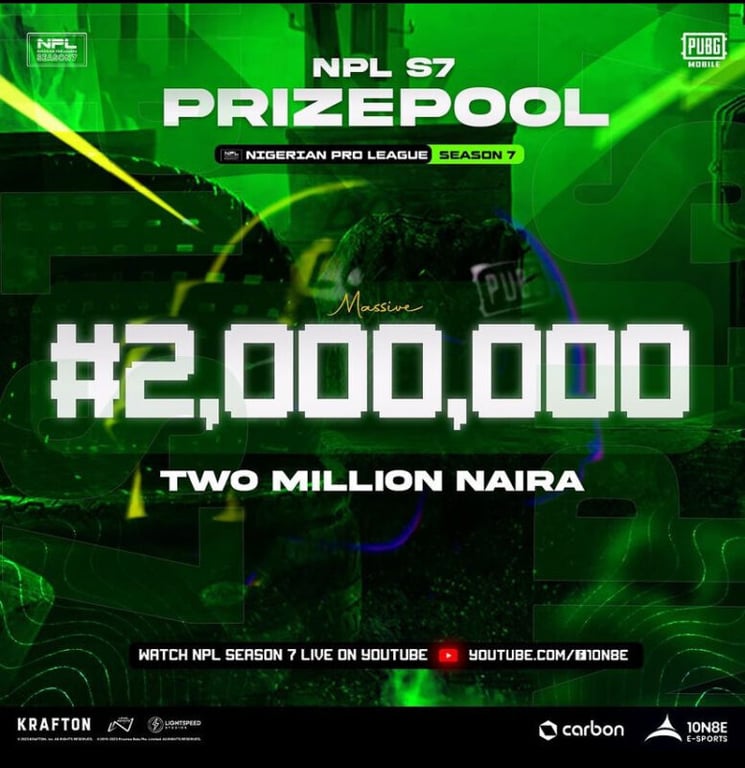 PUBG Nigeria Announce 2 Million Naira Prize Pool for NPL Season 7