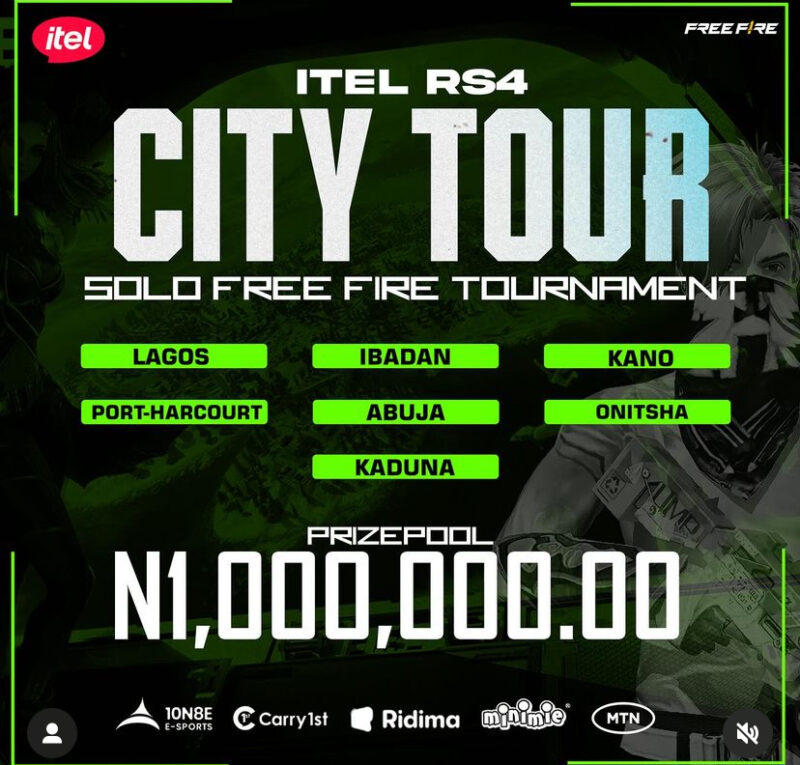 Itel Announces 4 Million Naira Prize Pool Free Fire Tournament in Partnership with 10N8E