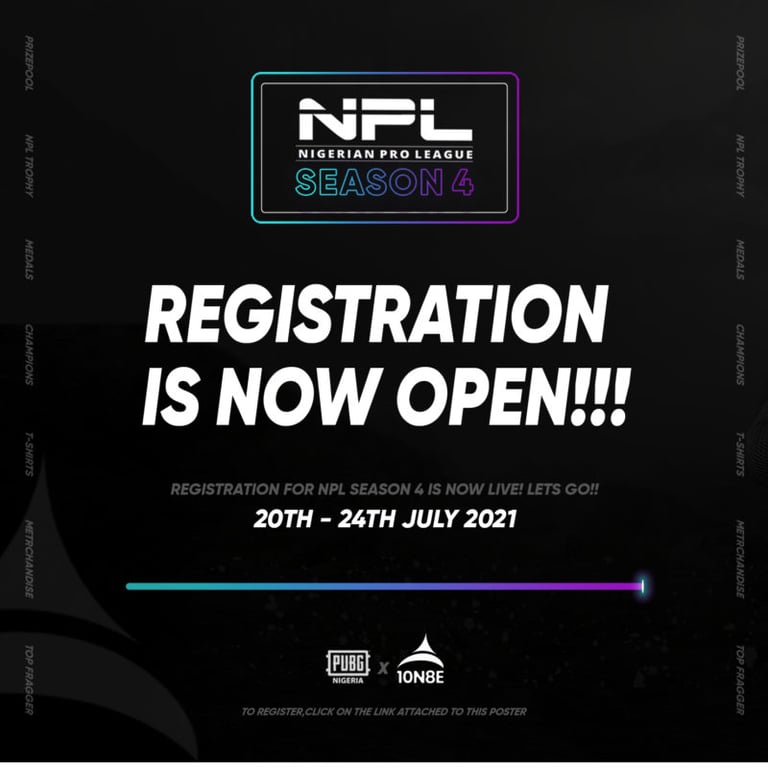 NIgerian pro league season 4 REGISTRATION is now open!!!