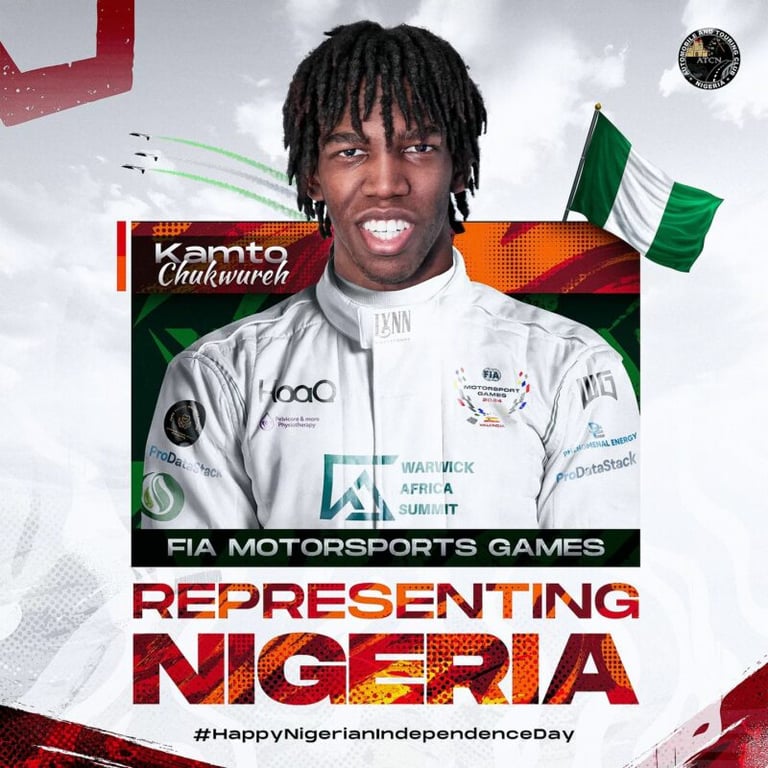 Kamto Chukwureh: Nigeria’s Sim Racing Prodigy Set to Compete at the FIA Motorsport Games 2024
