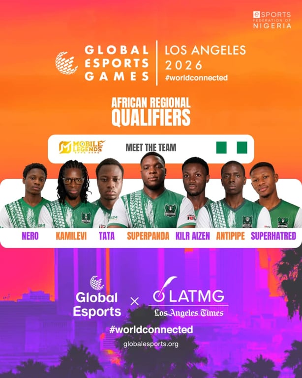 Team Nigeria Secures Global Esports Games 2026 Ticket After Dominant MLBB African Regional Qualifiers Run