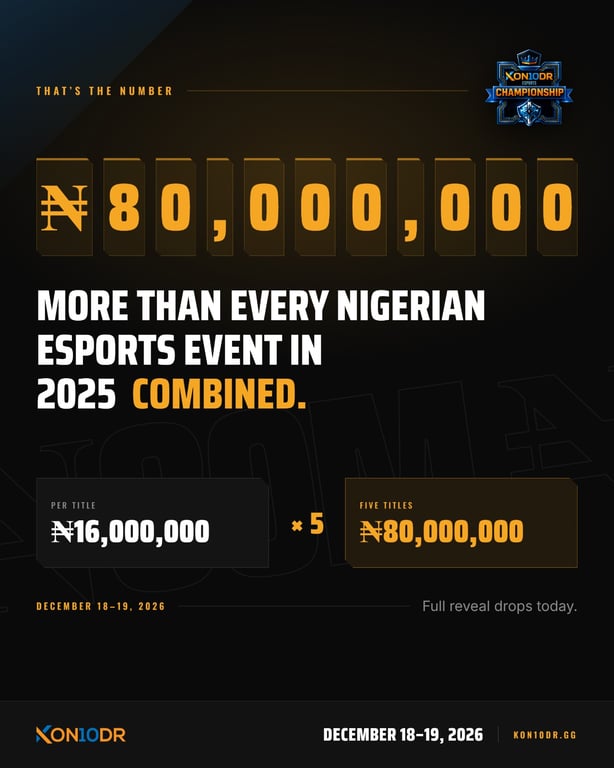 DR SID UNVEILS THE ₦80,000,000 NAIRA KON10DR ESPORTS CHAMPIONSHIPS 2026