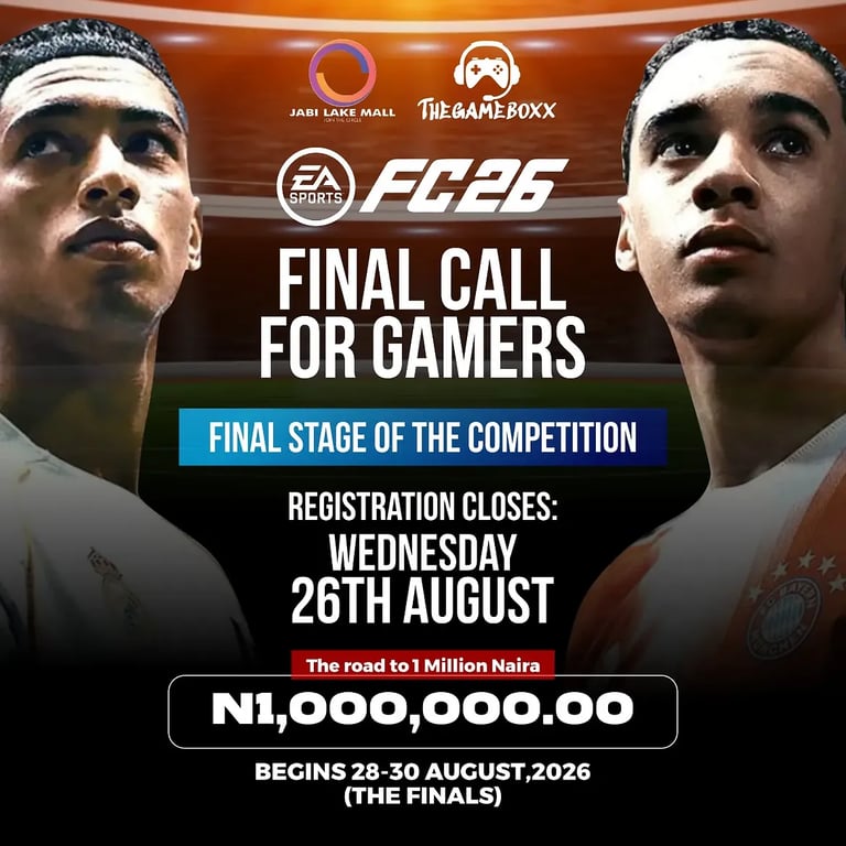 Jabi Lake Mall hosts 1 Million Naira EA FC Competition August 28 to 30