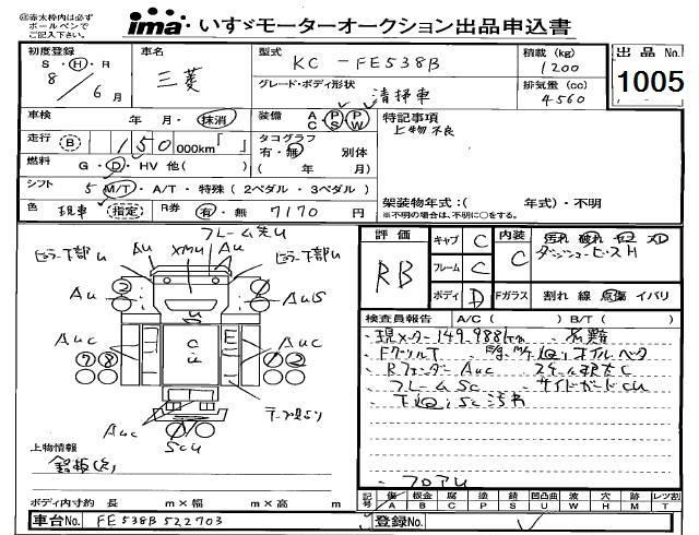 1996 MITSUBISHI CANTER 清掃車