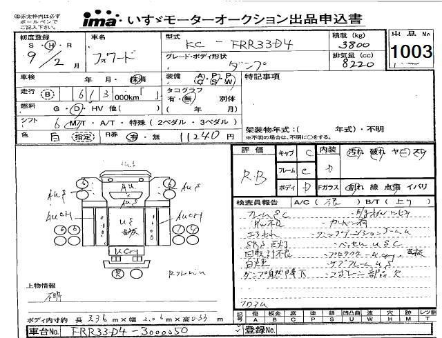 1997 ISUZU FORWARD Dump