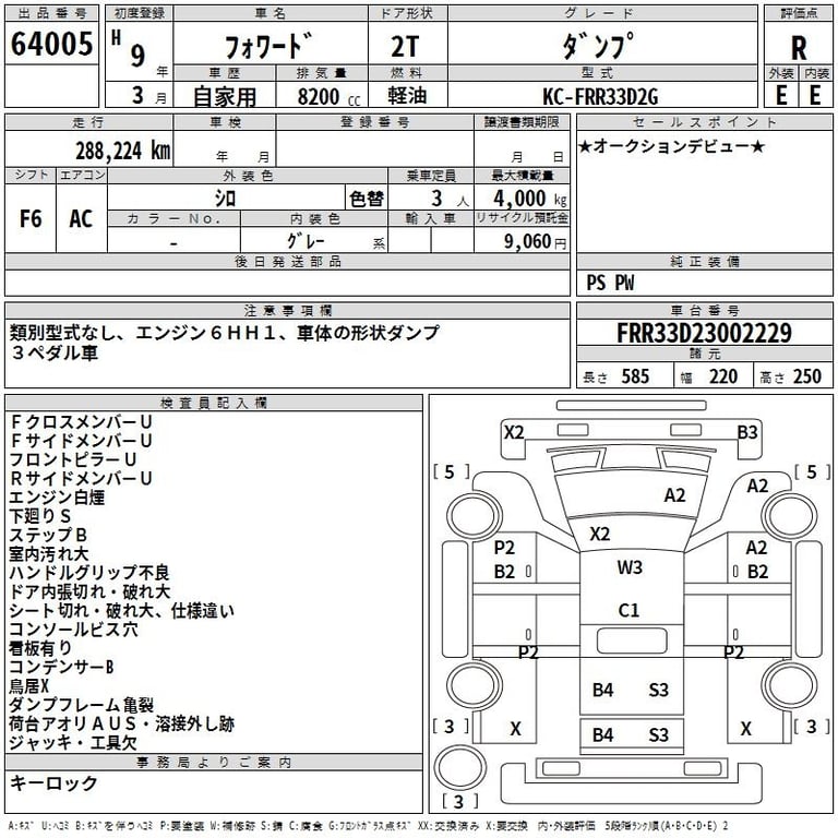 1997 ISUZU FORWARD Dump