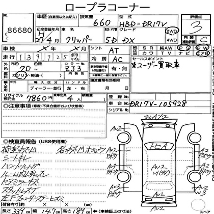 2015 NISSAN NV100 CLIPPER DX Van