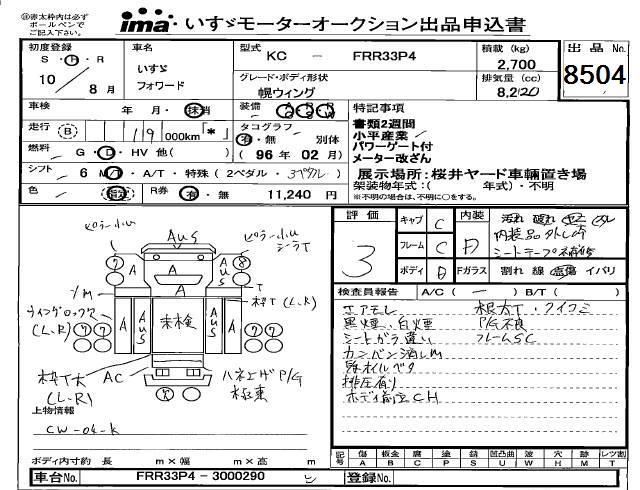 1998 ISUZU FORWARD Wing