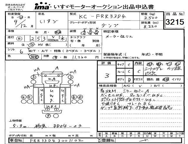 1997 ISUZU FORWARD Dump