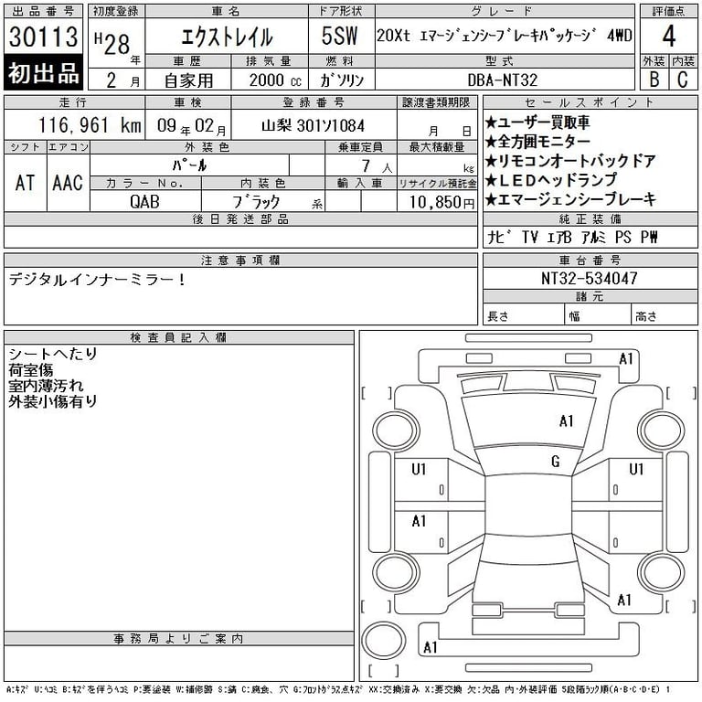 2016 NISSAN X-TRAIL 20Xt Emergency -ﾌﾞ 4WD
