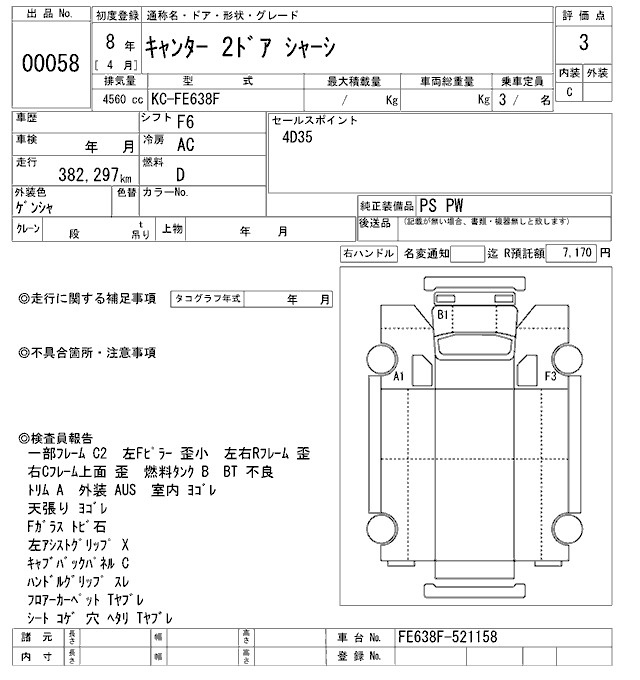 1996 MITSUBISHI CANTER ｼｬ-ｼ