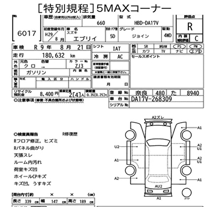 2017 SUZUKI EVERY JOIN AWD 5D 4WD