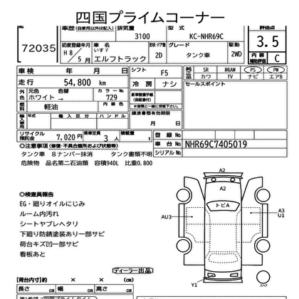 1996 ISUZU ELF TANKER 2D Truck