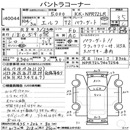 2002 ISUZU ELF P GATE 2D Truck
