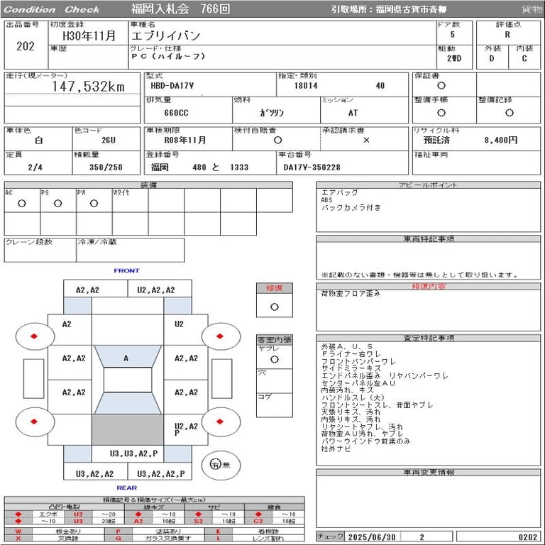 2018 SUZUKI EVERY PC( High roof )