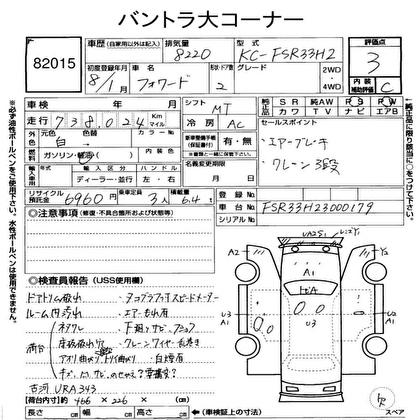 1996 ISUZU FORWARD CRANE 
