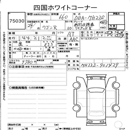 2012 SUZUKI WAGON R LIMITED 2 5D
