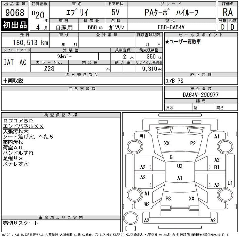 2008 SUZUKI EVERY PA Turbo High roof