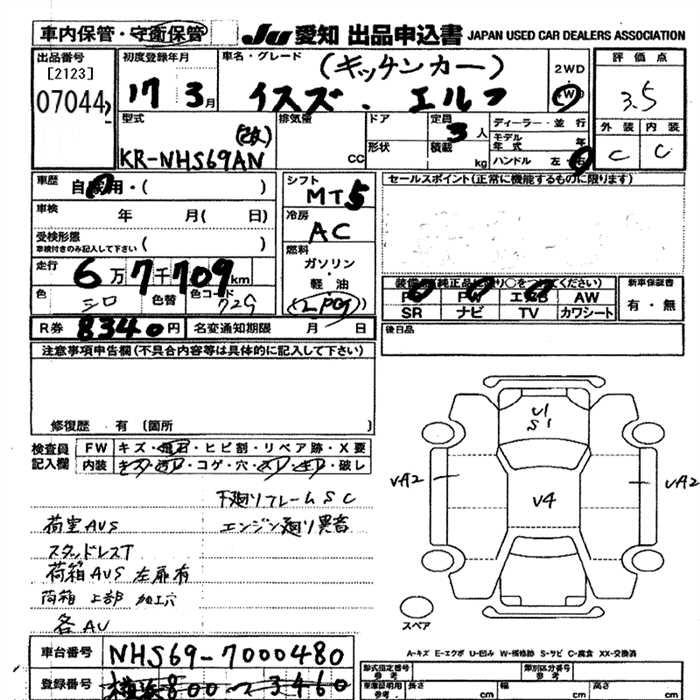 2005 ISUZU ELF Key ｯﾁﾝｶ- 4WD