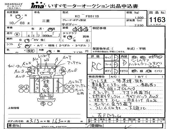 1998 MITSUBISHI CANTER Flat body