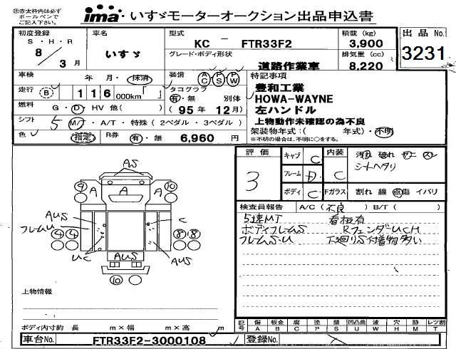 1996 ISUZU FORWARD 道路作業車