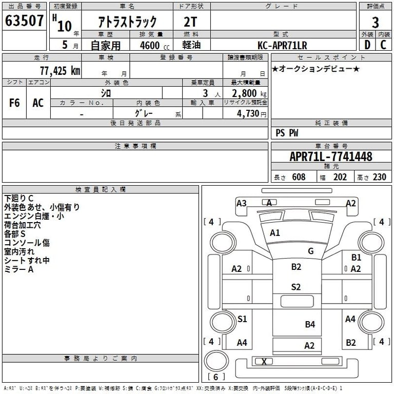 1998 NISSAN ATLAS 