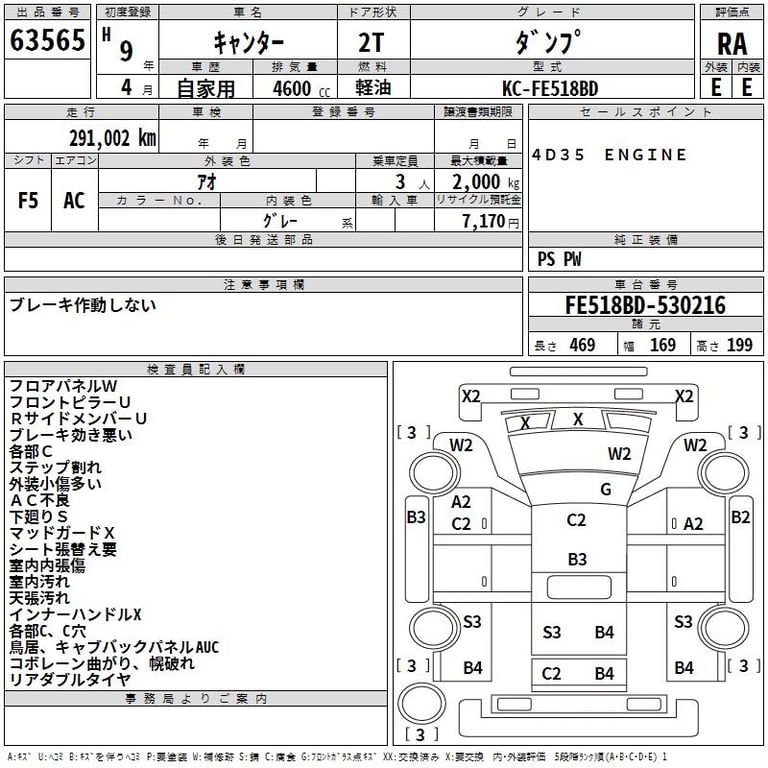 1997 MITSUBISHI CANTER Dump